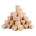 thumbnail image 1 of Shisuyan 50Pack Square Wood Blocks for Counting Cubes Natural Solid Wood Parent Child Interaction, 1 of 8