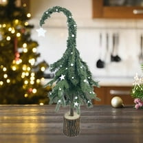 Small Christmas Tree for Tabletop, 16 Inch Artificial Mini Christmas Tree Decorations with Wooden Stand, Xmas Ornaments Indoor Home Holiday Decor (1 Pack, B)