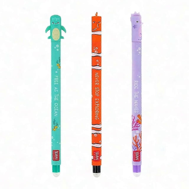 3Pcs Erasable Gel Pens 0.35mm Needle Tip Smooth Writing Quick Dry Journal Pens