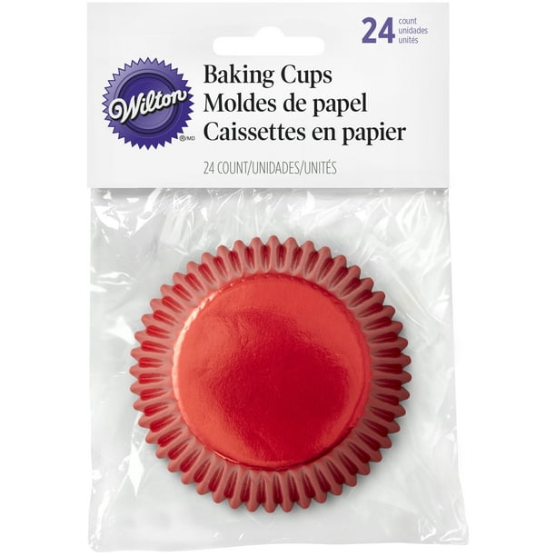 Wilton Red Foil Cupcake Liners, 24ct