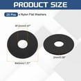 thumbnail image 2 of 25 Pcs M12 Rondelles Plates en Nylon Rondelles en Plastique 12mm ID 40mm OD 2mm Épais, Noir, 2 of 6