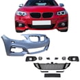 thumbnail image 2 of Ikon Motorsports Compatible with 14-21 BMW F22 F23 MSport Style Front Bumper Cover Conversion W/ Fog Lights, 2 of 3