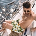 thumbnail image 2 of luoweisi Men's Beach Shorts Quick Dry Swim Trunks with Mesh Lining Daisy 2XL, 2 of 5