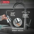 thumbnail image 7 of Delta 19802Z-Dst Lenta Single-Handle Pull-Down Kitchen Faucet - Chrome, 7 of 7