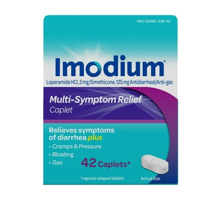 Imodium Multi-Symptom Relief Anti-Diarrheal Medicine Caplets, 42 ct.