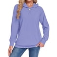 thumbnail image 3 of TARAINYA Women Oversized Crewneck Hoodies Long Sleeve Pullover Sweatshirt with Pockets, 3 of 9