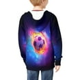 thumbnail image 4 of Uourmeti Flame Soccer Galaxy Boys Kids Sporty Zip Up Jacket Hooded Long Sleeve with Pockets Athletic Top for Gym Size 8-10, 4 of 6