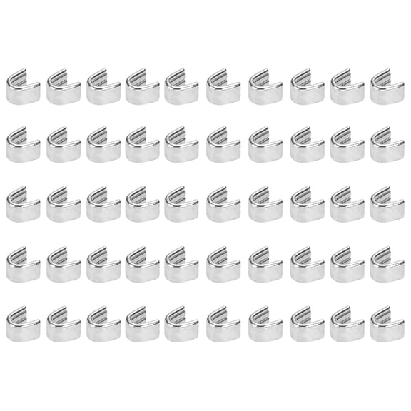 Uxcell Zipper Repair Kit, Zipper Slider Retainers #3 U Shape Top Stoppers Open-End Bottom Top Stops Fit for Bags Coats Jacket (50 Pack, White Gold)