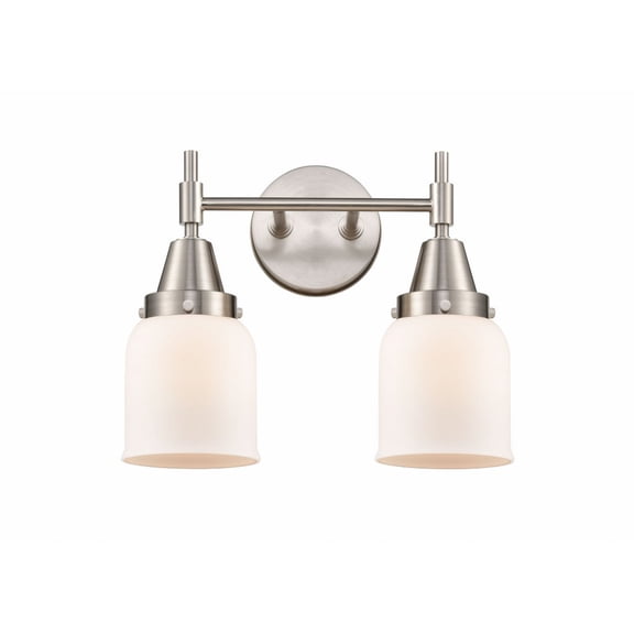 447-2W-SN-G51 Innovations Lighting Caden - 2 Light Bath Vanity-11 Inches Tall and 14 Inches Wide-Satin Nickel Finish-Matte White Glass Color