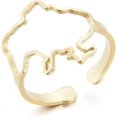 thumbnail image 1 of HAHDAXIA Ukraine Map Ring Stainless Steel Ukrainian Map Outline Ring Jewelry, 1 of 2