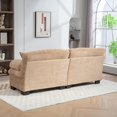 thumbnail image 3 of Modular Sectional Sofa,Chenille Deep Seat Couch Loveseat with Two Extra Pillows, Double Layer Cushion Features Memory Foam and Pocket Springs,for Living Room, Apartment,Studio,Office,Khaki, 3 of 7