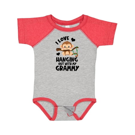 

Inktastic Monkey I Love Hanging out with My Grammy Boys or Girls Baby Bodysuit