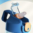 thumbnail image 4 of 2 uds botella de agua de 550ml con pajita a prueba de fugas Compatible con niños, botella de plástico duradera sin bpa, azul, 4 of 5
