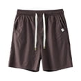 thumbnail image 4 of Bpyeka Men's Casual Two-Piece Matching Set, Hooded Zip-Up Long Sleeve Tops & Drawstring Waist Shorts, Quick Dry Breathable Outfit for Sports, XS-3XL, 4 of 5