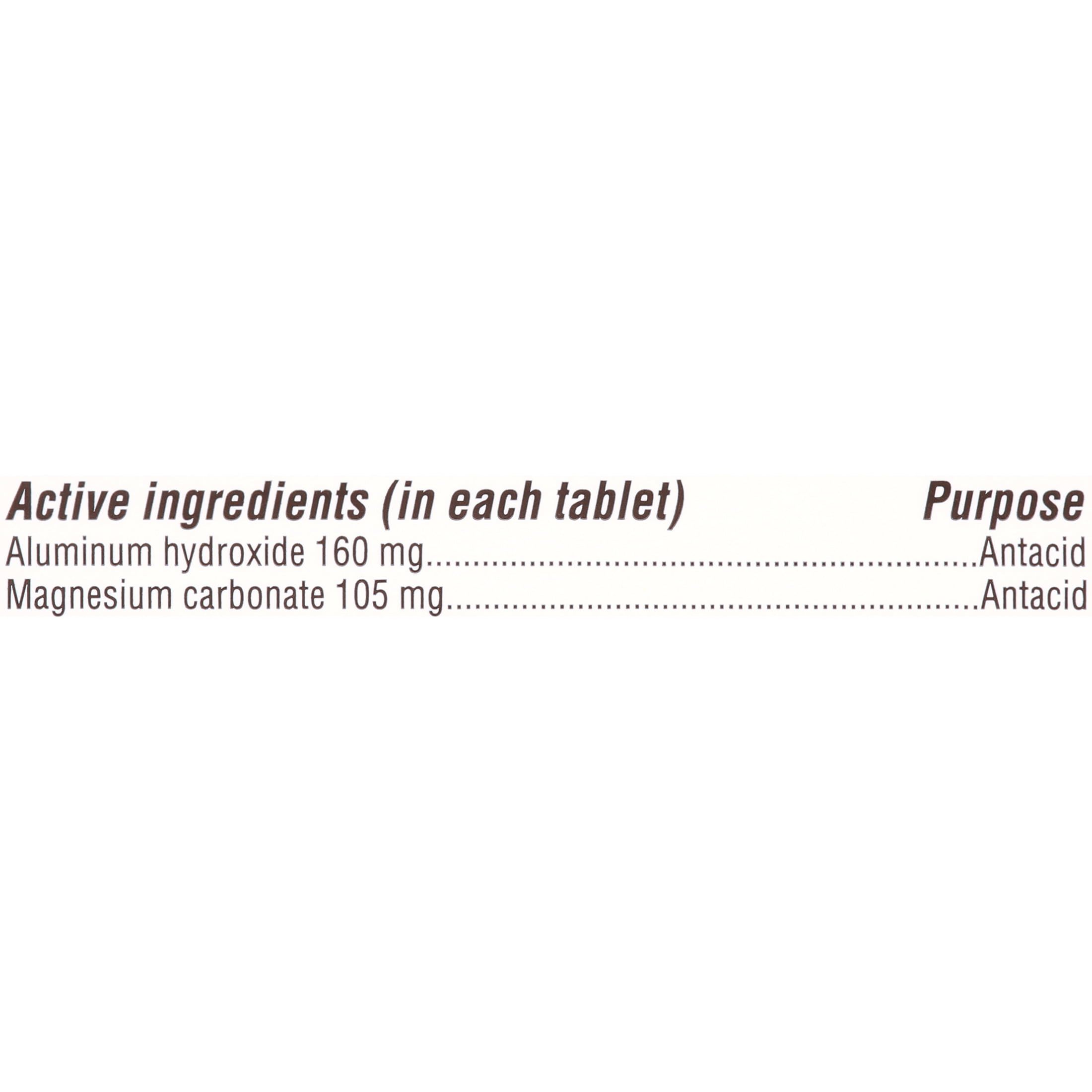 Equate Extra Strength Antacid Chewable Tablets Original Flavor 160 mg 100 Count