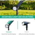 thumbnail image 4 of ZXNYH Solar Lights Outdoor,10 LED Landscape Spotlights Solar Powered Wall Lights 2-in-1 Wireless Adjustable Security Decoration Lighting for Yard Garden Walkway Porch Pool Driveway, 4 of 8