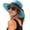 Blue, variant on Minzimin Womens Sun Hat with Ponytail Hole Beach Hiking Summer Wide Brim UPF 80 Outdoor Protection Foldable Bucket Hat