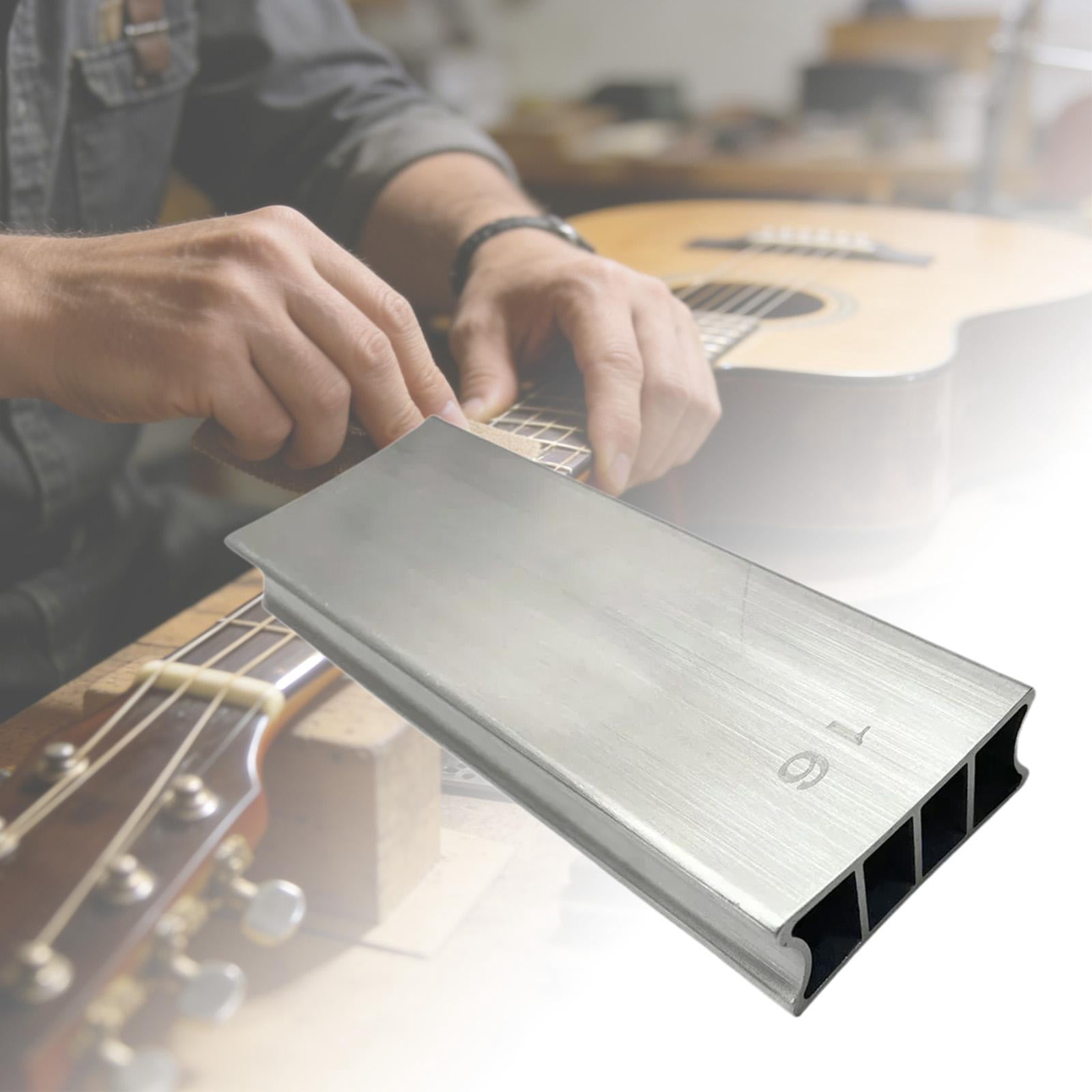 Dualoai Aluminum Fretboard Sanding Block, Luthier Tool for Fret Leveling, Metal Beam for 12 and 16