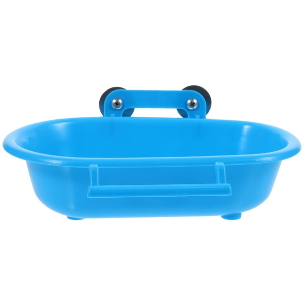 BRIGHTFUFU Caja de plástico para baño de loros, accesorio para jaula de pájaros, bañera para periquitos, mascotas y pájaros