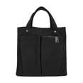 thumbnail image 1 of Harpily Lunch Bag Spring And Summer Canvas Solid Color Stitching Handbag Student Lunch Box Bag Bento Handbag Multi Pocket Practical Canvas Bag, 1 of 3