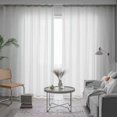 thumbnail image 2 of Koszal Rideau de Fenêtre Polyester Haute Densité Résistant à l'Usure Rideau Blanc Transparent pour Chambre, 2 of 8
