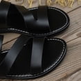 thumbnail image 6 of HomeDM Women's Flat Sandals Strappy Open Toe Slide Sandals Dressy Comfortable Slip On Summer Beach Sandals, Black Size 9.5, 6 of 9