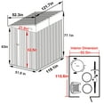 thumbnail image 5 of VEIKOUS 10'x 4' Metal Storage Lean-to Shed W/ Lockable Door & Vent for Outdoor Backyard Patio, Gray, 5 of 13