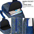 thumbnail image 4 of Sling Backpack,Blue Christmas Holly and Candy Cane Pattern Crossbody Bag with Water Bottle Holder,Waterproof Sling Bag for Men/Women with Chest Phone Holder for Hiking,Travel, 4 of 6