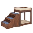 thumbnail image 2 of Unipaws Pet Bunk Bed with Removable Step for Dogs and Cats, Multi-Level Bed Window Perch Seat Platform, Walnut, 2 of 7