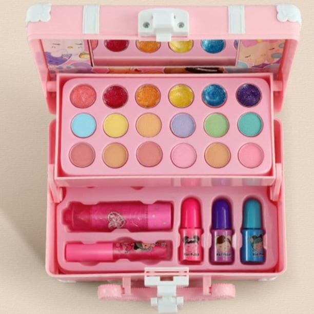 Kit de Maquillage pour Enfants Fille, Lavables Véritable Ensemble d