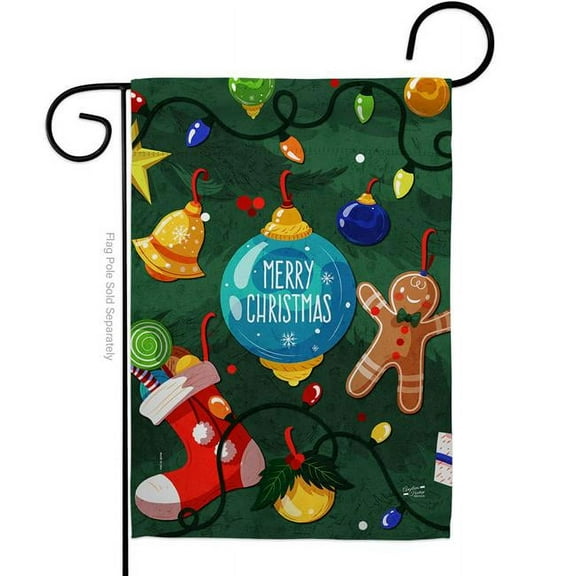 Angeleno Heritage G135308-BO 13 x 18.5 in. Lightful Christmas Ornament Garden Flag with Winter Double-Sided Decorative Vertical Flags House Decoration Banner Yard Gift