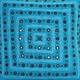 thumbnail image 2 of DK Homewares Bohemian Decorative Accent Throw Pillowcases 16 Inch Cotton MIrrored Embroidered Indian Square Sofa Cushion Covers (Size - 40x40 cm ; Color: Turquoise ) - Set of 2 Pcs (Cover Only), 2 of 4