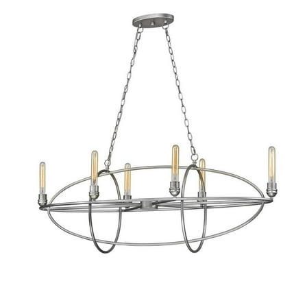 6 Light Chandelier in Utilitarian Style 15 inches Wide By 18 inches High Bailey Street Home 372-Bel-2272315