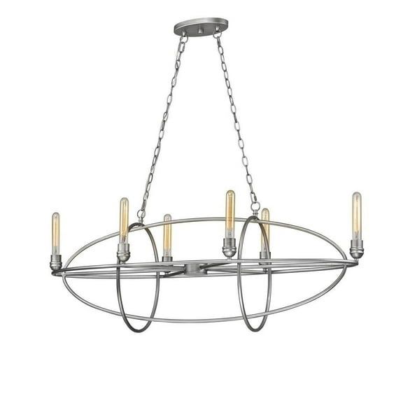 6 Light Chandelier in Utilitarian Style 15 inches Wide By 18 inches High Bailey Street Home 372-Bel-2272315