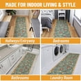 thumbnail image 4 of Ottomanson 2'7" x 5' Area Rug – Non-Slip Low Pile Stain Resistant Rug for Bedroom & Entryway, Floral Seafoam Green, 4 of 7