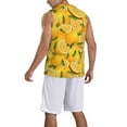 thumbnail image 5 of Easygdp Yellow Limes Men's Mesh Basketball Jersey Quick Drying Sleeveless Shirts Fitted Muscle Tank Tops Sport Round Neck T-Shirt - 4X-Large, 5 of 9