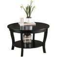 thumbnail image 5 of Convenience Concepts American Heritage Round Coffee Table 30" in Black Wood, 5 of 5
