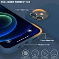 thumbnail image 3 of Compatible with iPhone 12 Mini Case,Liquid Silicone Gel Rubber Phone Case,iPhone 12 Mini Case 2020 Cover 5.4 Inch Full Body Slim Soft Microfiber Lining Protective Case(Blue Grey), 3 of 12