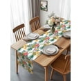 thumbnail image 3 of Burlap Table Runner 120 Inches Long, Watercolor Flower Pineapple Fruit Non-Slip Kitchen Table Runners for Dining Room Everyday Use Party Table Decorations Tropical Leaves Floral, 3 of 9