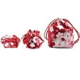 thumbnail image 4 of Japanese Drawstring Bag Coin Purse Lunch Bag Food Pouch Wine Red Cherry, 4 of 8