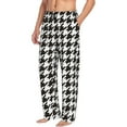 thumbnail image 6 of Naloa Houndstooth Black And White Pajama Pants Men, PJ Bottoms, Sleep & Lounge Pants-Large, 6 of 6