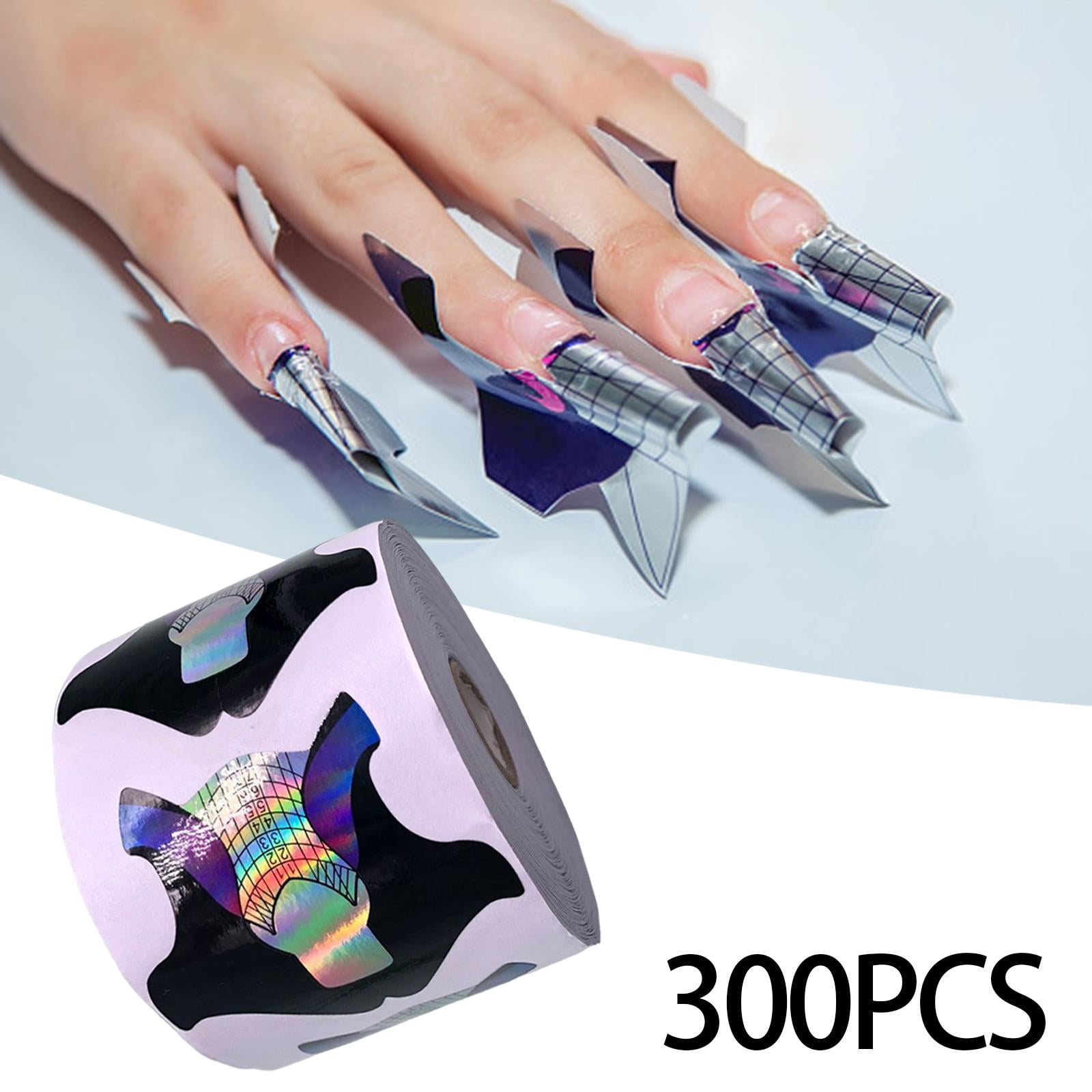 300Pcs Long Nail Forms for Acrylic Nails, Nail Extension Forms Manicure Extension Tool Nail Form Extension Sticker for Acrylic Nails Tips