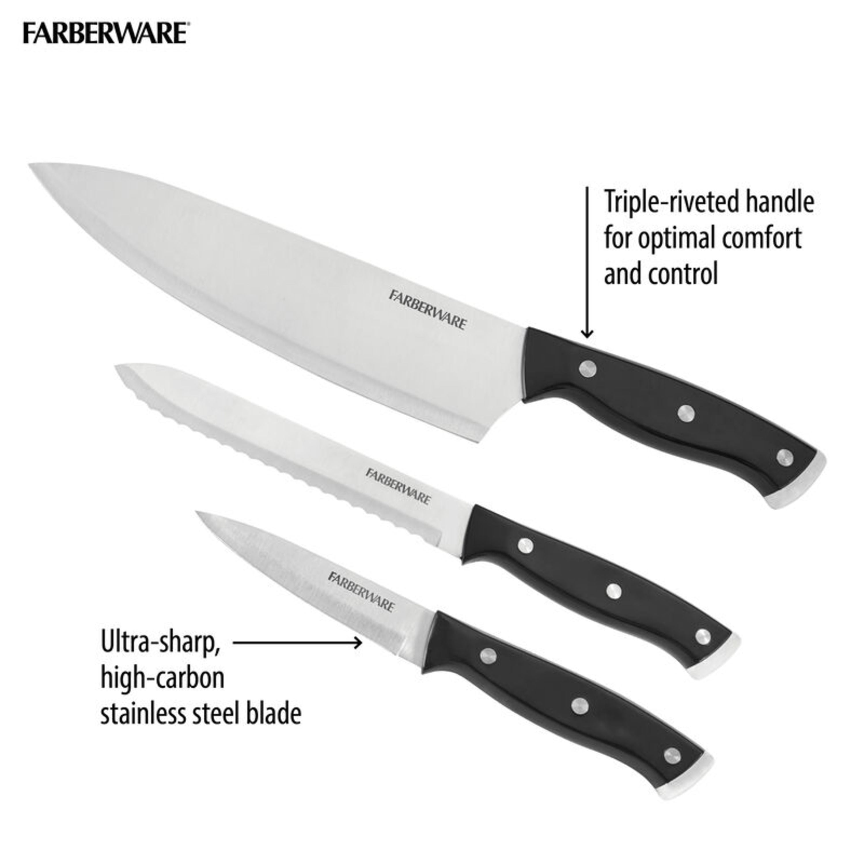 Farberware Three Piece Knife Set, 3 ct - Kroger