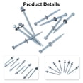 thumbnail image 4 of 100 Pcs Vis Métalliques Auto-Perçantes Tête Hexagonale 6.3mm avec Joint de Rondelle EPDM, 4 of 10