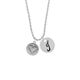 thumbnail image 2 of Delight Jewelry Silvertone Heart Outline - Round Seal Silvertone Script Initial Disc - J - Charm Necklace, 20"+3", 2 of 4