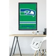 thumbnail image 6 of NFL Seattle Seahawks - Retro Logo 15 Wall Poster, 22.375" x 34", Framed, 6 of 6