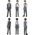 thumbnail image 3 of Lycody Boys Suits Black Suit for Boy Slim Fit Formal Toddler Kids 7Pcs Vest Dress Pants Blazer, 3 of 7