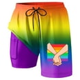 thumbnail image 3 of WILLBEST Bottom Men Swim Trunks with Compresssion Liner Inseam Board Shorts Bathing Suit with Pockets, 3 of 5