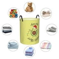 thumbnail image 6 of Fotbe Laundry Hamper With Durable Leather Laundry Basket Avocado Merry Christmas Thickened Waterproof Round Collapsible Laundry Hamper, Dirty Clothes Laundry Basket, 6 of 8