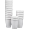 thumbnail image 1 of Paquete de 100 vasos desechables de papel blanco de 8 oz – Taza para bebidas frías/calientes para agua, jugo, café o té – Ideal para enfriadores de agua, fiestas o café Fason WMSS-145, 1 of 4